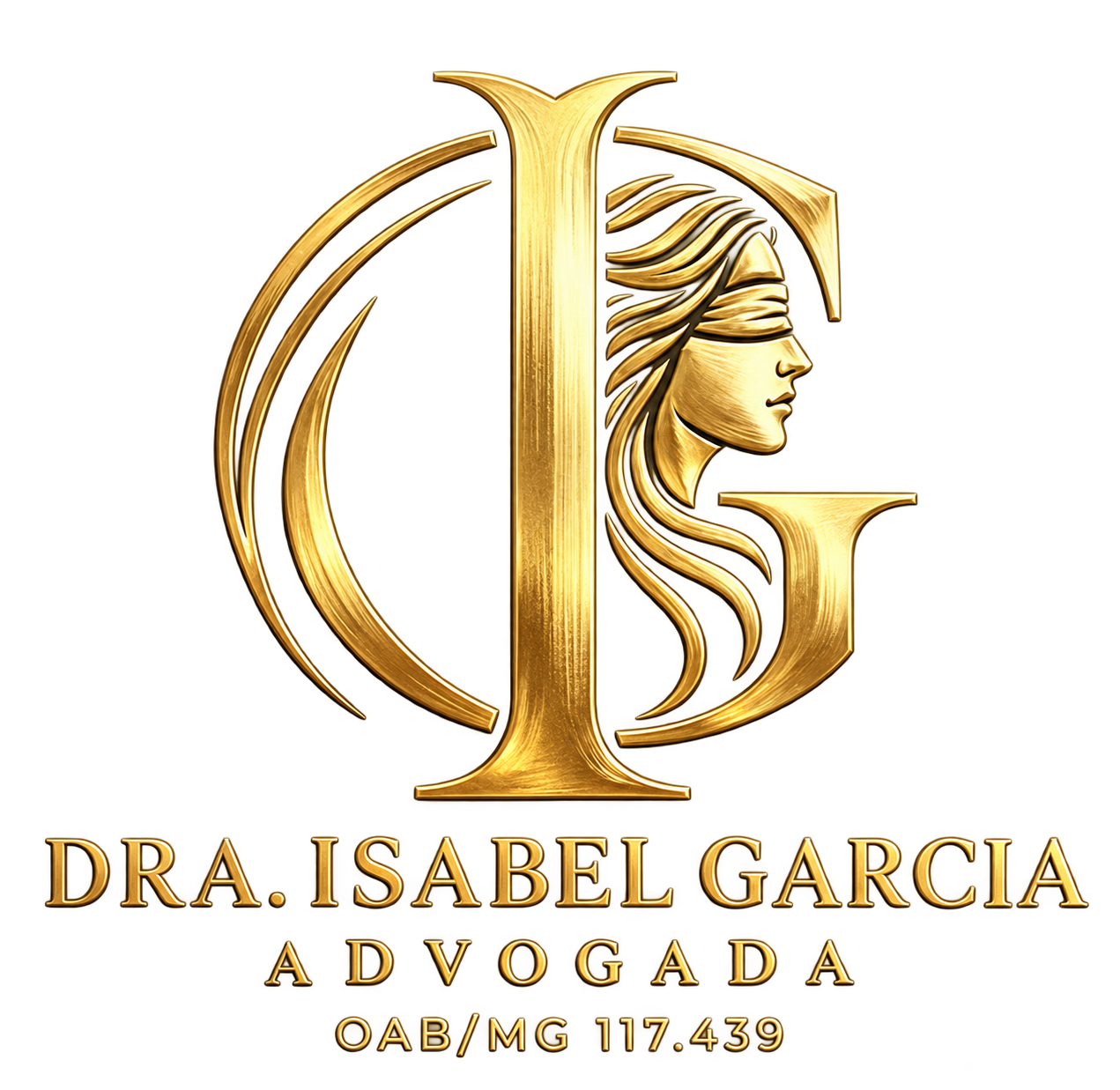 Logomarca Dra. Isabel Garcia com monograma G e wordmark